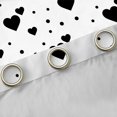 thumbnail image 4 of Feelyou Romantic Love Heart Curtains Pack of 2 (42x84 Each), White Black Curtains Blackout, Teesn Kids Girls Women Bedroom Curtains, Blackout Curtains Room Decor, 4 of 6