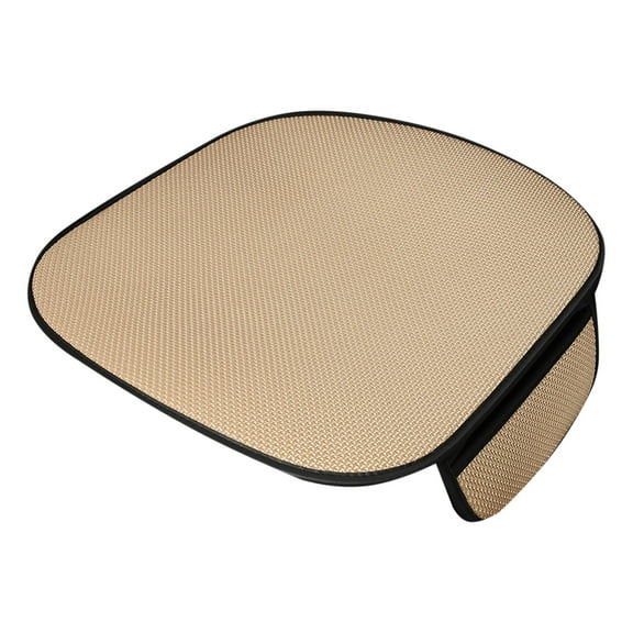 Beige Car Seat Cushion Breathable Mesh Summer Cool Pad Non Slip Bottom Universal Fit For Vehicles Office Chair Ergonomic Support Comfort Driving Accessory