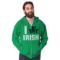 thumbnail image 5 of St Patricks Day Irish Pride Shamrock Zip Up Hoodie Men's Women's Brisco Brands S, 5 of 6