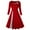Wine, variant on Njoeus Women's Vintage Patchwork Dress Elegant Puffy Flowy Midi Party Evening Dress 3/4 Sleeves