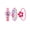 Pink Minnie Mouse, variant on Frozen Girl's Flashing LCD Blue Glitter Silicone Watch & Matching Bracelets 3 Piece Set