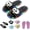 Black, variant on Womens LED Light Up Slippers,Light Up Sandals with Cute Cartoon Eyes,Motion Sensor LED Slides Open Toes Shoes