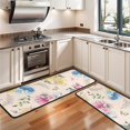 thumbnail image 3 of Kitchen Rugs Sets Of 2,Pioneer Flower Floral Print Pattern Anti Fatigue Kitchen Mat Rugs Non Slip Washable,Decorative Kitchen Floor Mats for Kitchen,Sink,Laundry,17"x47"+17"x47", 3 of 5