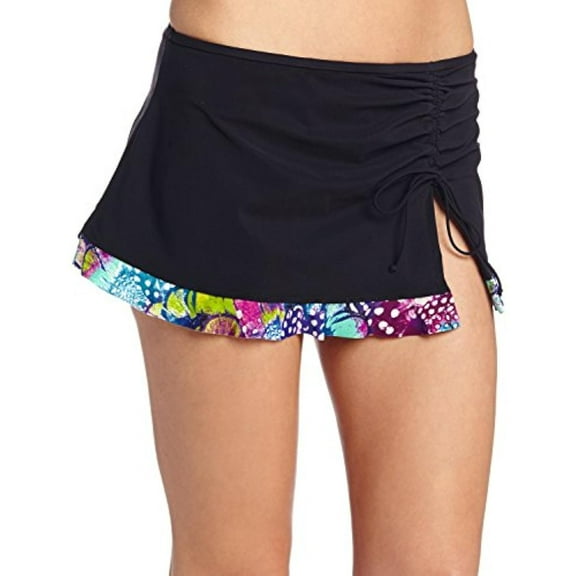 Profile by Gottex Women's Royal Peacock Skirted Pant, Multi, 10