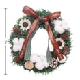 thumbnail image 3 of LEFXSMR Christmas Wreaths for Front Door, 12" Christmas Wreath with Bow Cotton Pinecone, Christmas Decorations for Porch Window Mantel Home, 3 of 9