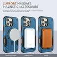 thumbnail image 4 of TECH CIRCLE for iPhone 14 Pro Magnetic Armor Hybrid Case with Invisible Stand [Compatible with MagSafe] Military Grade Rugged Protection Heavy Duty Shockproof Case for Wamen Men,Darkblue, 4 of 7