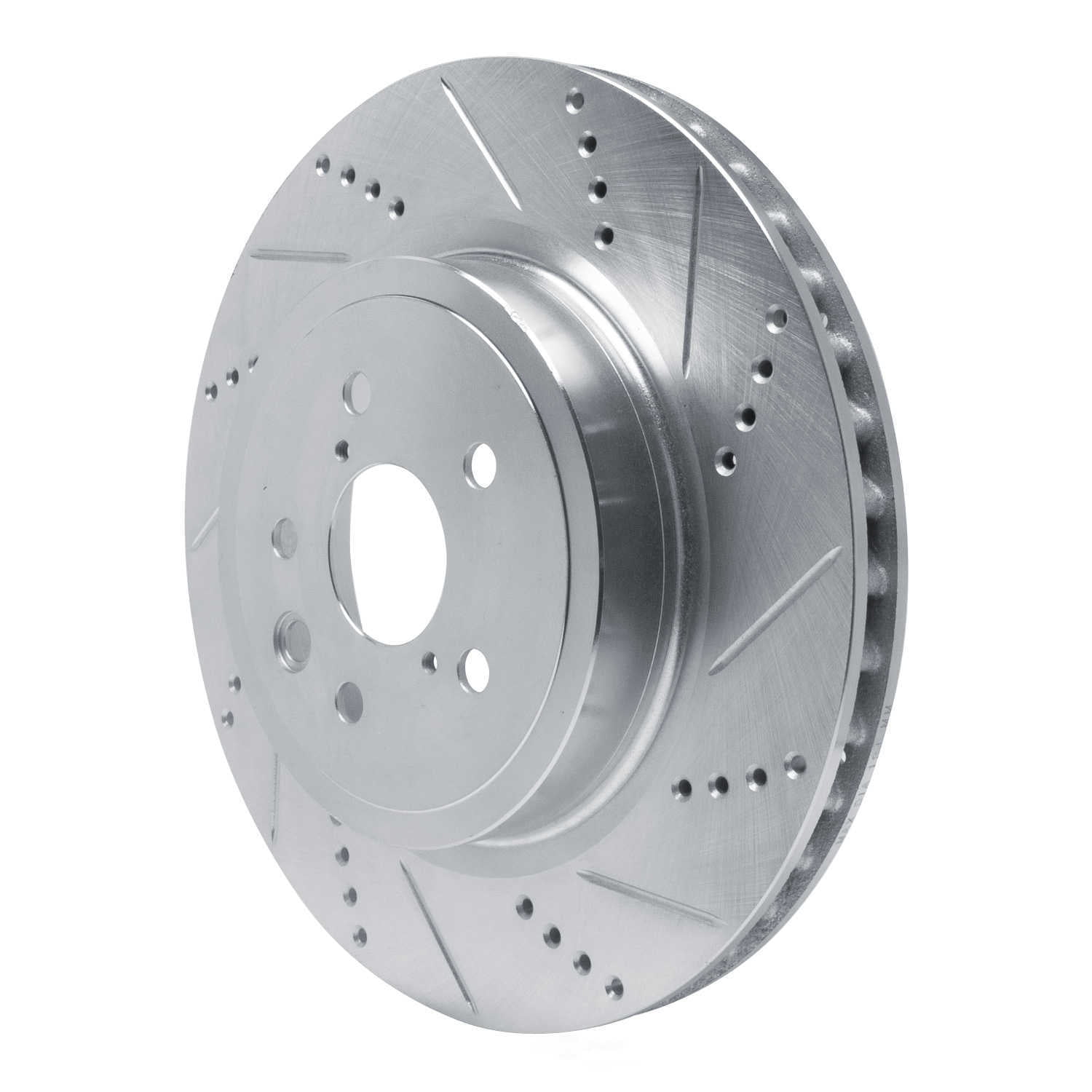 Dynamic Friction Company 631-75039D DFC Brake Rotor - Drilled And Slotted - Silver