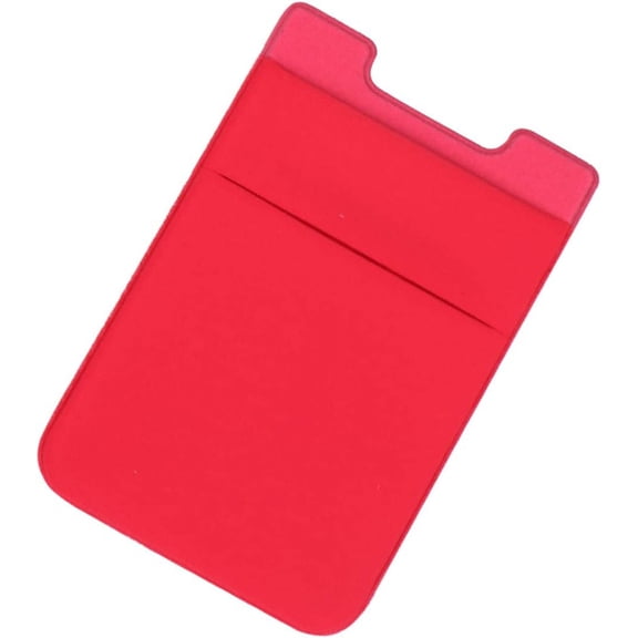 2pcs Card Holder for Phone Case Pocket Wallet Cellphone Back Pocket Adhesive Phone Wallet Credit Red Cell Phone Sim Card Mobile Phone Bag Double Layer Sticker Cards Sleeves
