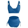 thumbnail image 6 of Two Piece Swimsuit for Women High Waisted Bikini Push Up Bathing Suit Tummy Control Swimwear Comfortable Beach Vacation Outfit, 6 of 8