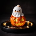 thumbnail image 5 of Hotyverty Mini Kawaii Ghost Pumpkin Resin Statue, Cute Jack O Lantern Ornament for Bedroom Coffee Tiered Tray Display, Novelty Halloween Gift for Kids & Whimsical Gothic Indoor Decor Fans, 5 of 5