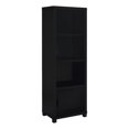 thumbnail image 1 of Bibliothèque Tour Multimédia Janice - 3 Tablettes - 1 Armoire de Rangement - Fini Noir, 1 of 6