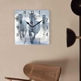 thumbnail image 4 of 14 Inch Wall Clock Battery Operated Square Clock Decorative for Office, Kitchen, Outdoor, Living Room，Beautiful Horse Animal Lovely Pattern, 4 of 4