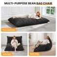 thumbnail image 2 of Centilab 3 in 1 Bean Bag Chairs, Adult Giant Floor Cushion, Convertible Bean Bag Beds with Machine Washable Cover for Living Room Bedroom Lounge, Black, 2 of 8