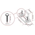 thumbnail image 2 of Matsuzay Paquete de 2 guías para puertas correderas de suelo, dormitorio, sala de estar, almacén, rodillo inferior, soporte de Hardware, Decoración del hogar, 2 of 6