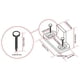 thumbnail image 5 of Cateissary Pack of 2 Floor Sliding Door Bedroom Barn Living Roller Security Room Holder Guide Bottom Bracket Reusable Accessories Type3, 5 of 6