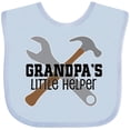 thumbnail image 3 of Inktastic Grandpa Little Helper Boys Baby Bib, 3 of 4