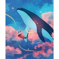 thumbnail image 1 of Cuadros Decorativos Ballena en la nube DIY pintura al óleo por números Kit acrílico pintura lienzo dibujo Wdftyju embutido en tela, 1 of 9
