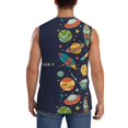 thumbnail image 4 of Pofeuu Space Print Men's Muscle T-Shirt, Sleeveless, Muscle Tank, Classic Muscle Tee Top For Men Casual Sleeveless Muscle T-Shirt Trendy Clothes-XX-Large, 4 of 7