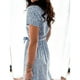 thumbnail image 5 of Vestido de mujer con estampado floral, manga corta, escote en V y fajas hasta la mitad de la pantorrilla, 5 of 5