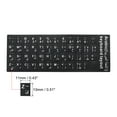 thumbnail image 2 of Uxcell Arabic Keyboard Layout Stickers Computer Replacement Cover Universal Black Background White Lettering, 2 Pack, 2 of 5