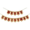 Adurself Merry Christmas Burlap Banner Red Black Buffalo Plaid Letters Rustic Vintage Christmas Bunting Garland for Outdoor Indoor Holiday Xmas Party Mantle Fireplace Hanging D¨¦cor