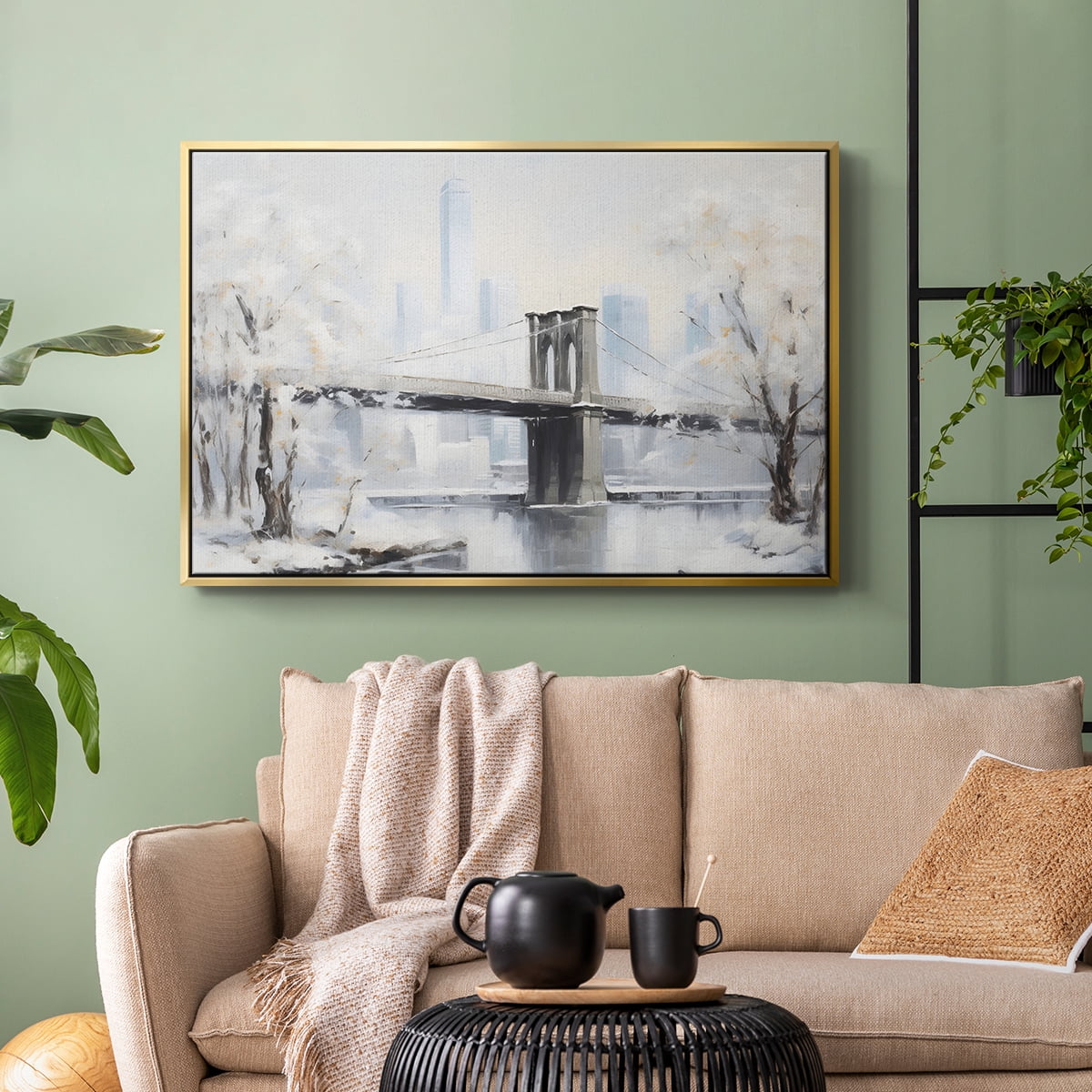 Vintage Landscape-CCXXII By Wexford Home Framed in Gold Wood Gallery Wrapped Canvas 17 in. x 25 in.