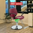thumbnail image 4 of FDW Classic Hydraulic Barber Chair, for Salon Beauty Spa Haircutting Hair Styling, Barber Shop Equipment, Heavy Duty Frame (Burgundy), 4 of 7