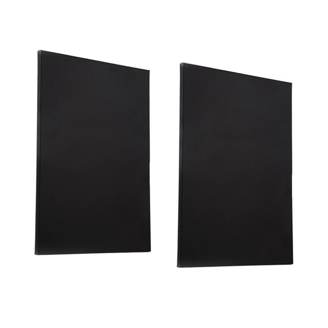 2 lienzos negros estirados con marco, tableros de algodón para arte, lienzo de pintura en blanco 30x50cm