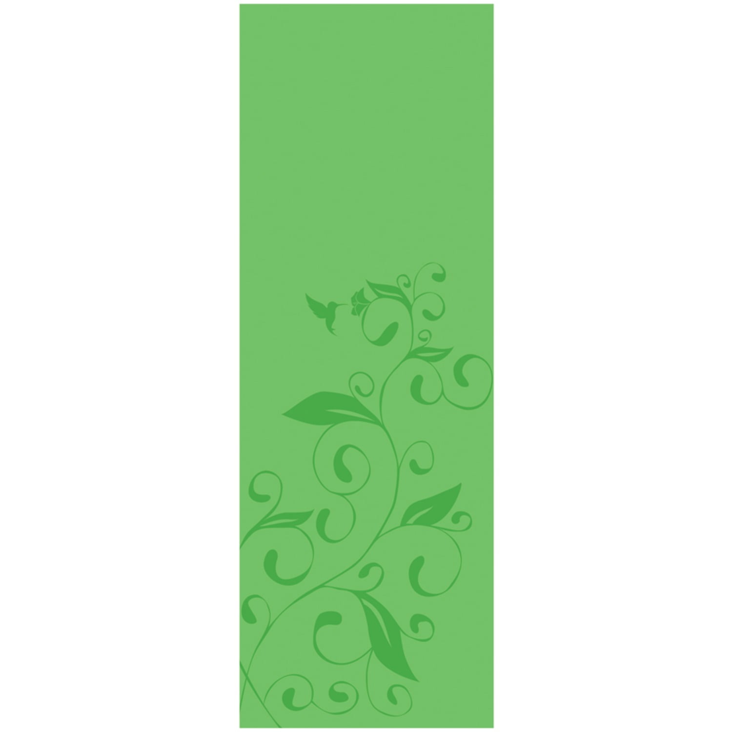 GoFit 24 x 68-Inch Alignment Yoga Mat for Balance and Symmetry, Green, with Poster