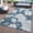 NAVY, variant on World Rug Gallery Modern Floral Flowers Textured Flat Weave Indoor/Outdoor Area Rug - NATURAL 2'x7'