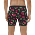 thumbnail image 2 of Men's Boxer Briefs, Ripe Red Cherry Soft and Breathable Mens Underwear Boxer Briefs With Widen Waist, 2 of 5