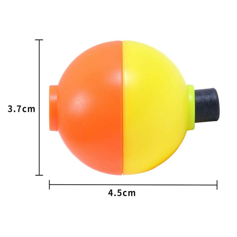 50PCS fishing Plastic SnapOn Floats Pear Shaped Orange/Yellow Bulk