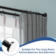 thumbnail image 6 of Quick Lock Tension Curtain Rod - Extra Long 39 to 173 Inch Heavy Duty No Drill Adjustable Spring Rod, 723 Lbs Support Rustproof Steel for Patio Bathroom Window Room Divider, Black, 6 of 8