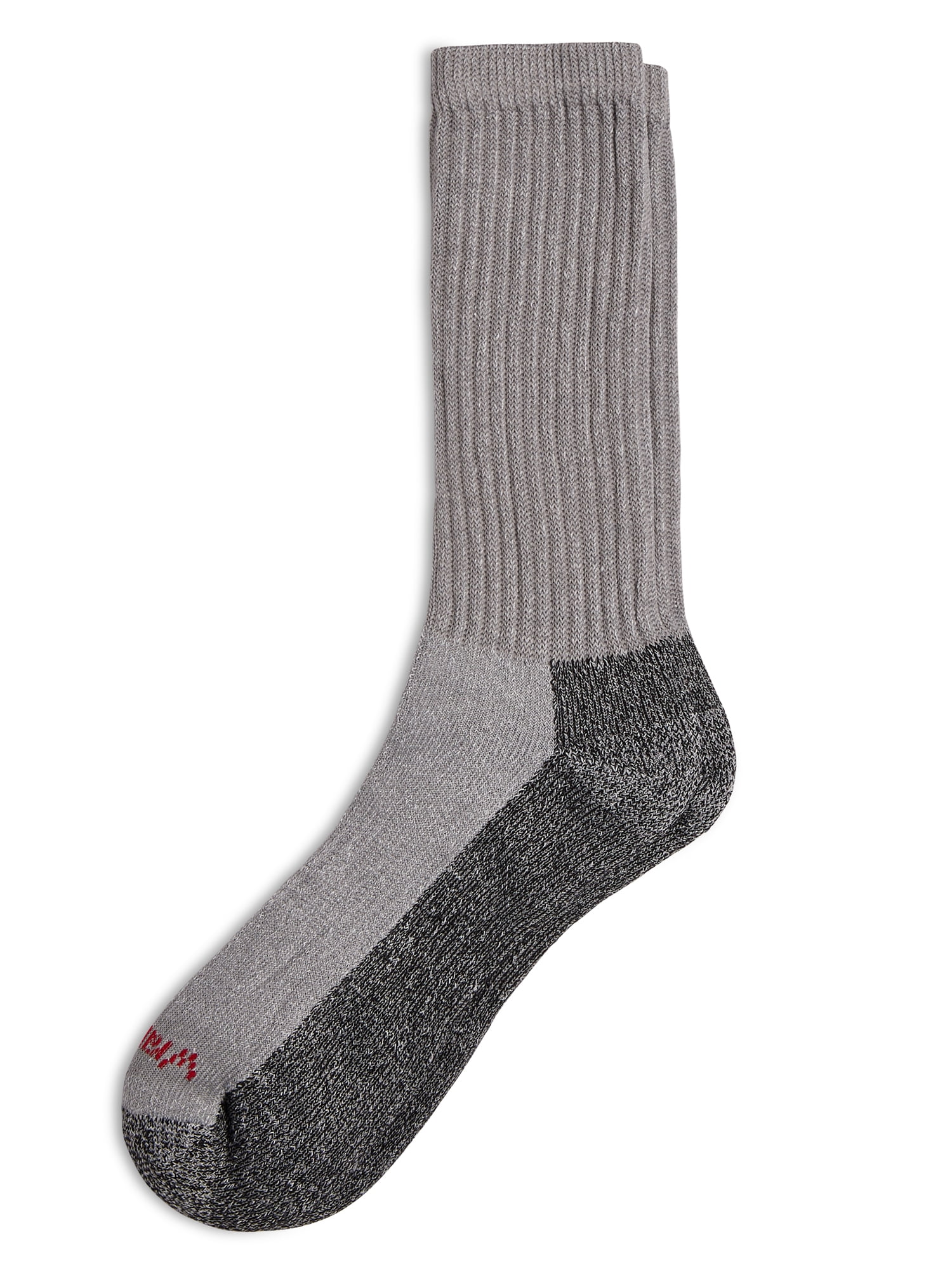 Wrangler Cushion Crew Socks for Men, Size 6-12, Gray, 6 Pairs