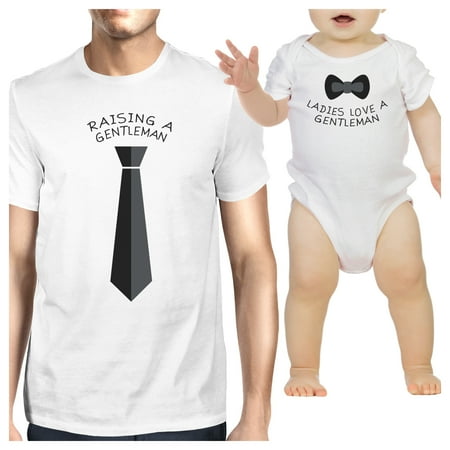 

Ladies Love Gentleman Funny Matching Gift T-Shirts For Dad and Baby