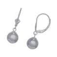 thumbnail image 2 of Jewelstop 14K Real White Gold Ball 6mm Dangle Lever Back Earrings, 2 of 6