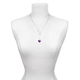 thumbnail image 3 of Delight Jewelry Silvertone Purple Heart with Nurse Hat Silver tone Elegant Infinity Lariat Necklace, 3 of 4