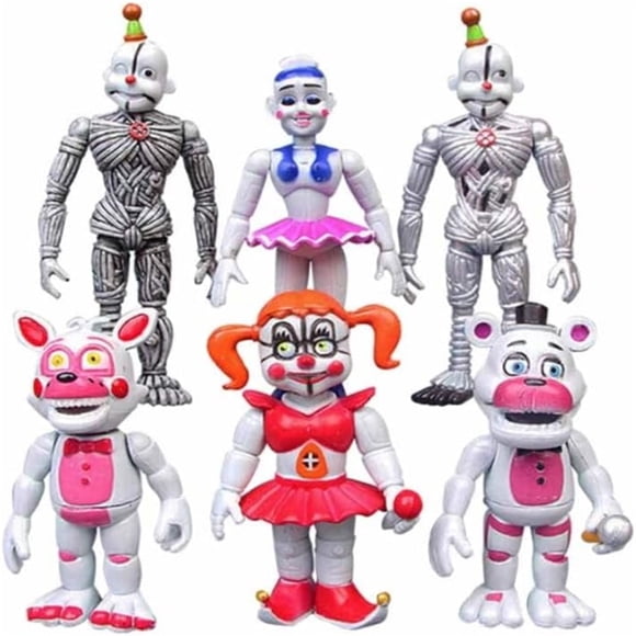 Chica Toys,6PC/Set FNAF Action Figure Plush Dolls,FNAF Game Plush,FNAF Collectible FNAF Action Figure Stuffed Animals Toys,Toy Gifts for Kids