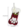 thumbnail image 2 of Plaid Puppy Christmas Stocking, Decorative Fabric Accent, Reusable Room Styling, for Dining Room, Living Room, Fireplace and Christmas Party Decor, 2 of 9