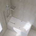 thumbnail image 5 of JimsMaison 31"W x 55"H Bathtub Screen Framless Shower Door with Tempered Glass,Transparent Aluminum, 5 of 8