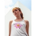 thumbnail image 2 of Pink Water Lily Lotus Flower Tank Women -Image by Shutterstock, Female Medium, 2 of 4
