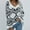 White, variant on AOOCHASLIY Sweaters Fall Clearance Women's Casual Long Sleeve Loose V-neck Rhombus Pattern Pullover Sweater