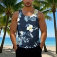 thumbnail image 2 of Taqqpue Mens Plus Size Tank Tops Casual Crewneck Hawaiian Sleeveless Shirts Loose Fit Quick Dry Graphic Beach Tank Top for Workout Gym Athletic Training Sports, 2 of 6