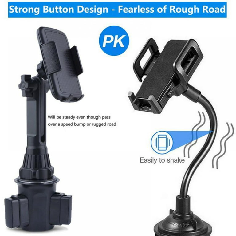 Cup Phone Holder for Car, Universal Adjustable Long Neck Car Cup Holder  Phone Mount Cradle Friendly Compatible with iPhone Samsung Google and All  Smartphones 