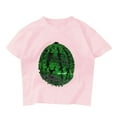 thumbnail image 1 of Toddler Girls Summer Tops Tees Changing Flip Sequins Watermelon Short Sleeve T Shirt Spring Shirts For Boy 3-4T, 1 of 3