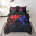 thumbnail image 2 of Erosebridal Gradient Gamer Bedding Sets King Size,Neon Gamepads Bed in a Bag King size,Video Game Bedding King Size,Lightweight Geometric Room Decoration,Reversible,7-Piece, 2 of 6