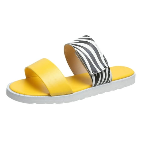 

TAIAOJING Women Sandals Spring Summer Sandals Leopard Print Snake Print Flat Bottom Flat Light Casual Fashion Shoes Zapatos