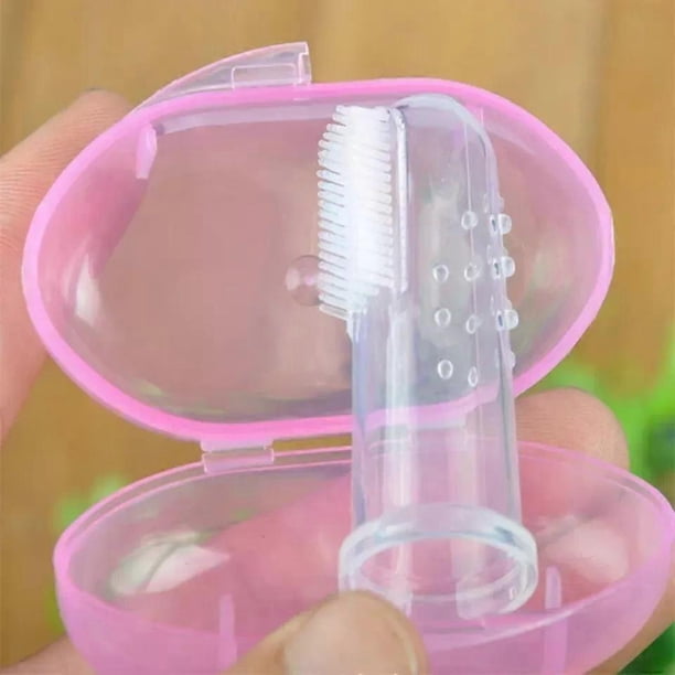 1 Pack Useful Baby Finger Toothbrush Soft Silicone Baby Training Toothbrush