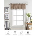 thumbnail image 6 of Brown Geometric Curtain Valance for Windows/Living Room/Kitchen/Bathroom/Café, Short Rod Pocket Tier Curtain Window Treatment Panel Vintage Greece Key Topper Curtain 42''x18'', 6 of 6