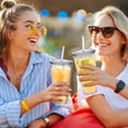 thumbnail image 3 of Clear Tumblers with Lid and Straw 20oz/2 PACK,Reusable Plastic Cup,Double Walled Insulated Reusable Plastic Iced Coffee Cup suitable for Cold Drinks, Juice, Coffee,Crystal Clear,Fall Resistant, 3 of 8